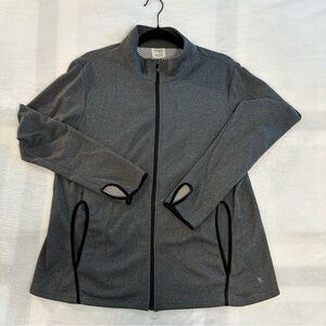 Danskin Now Charcoal Wicking Jacket with Thumbholes & Front Pockets, size XXL